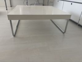 BeistelTisch weiss Metallbeine Rechteckig 