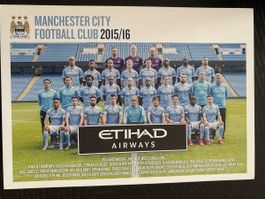ManCity Autogrammkarte Saison 2015/16