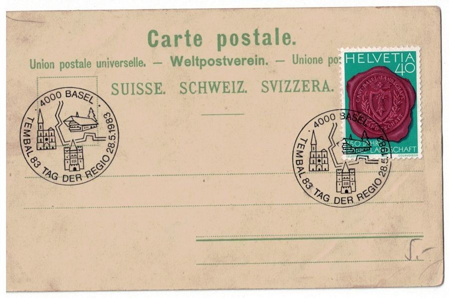 Ansichtskarten: Basel, Lohnofer mit St. Leonhardskirche, um 1900 – Gebraucht aus Frauenfeld von POML 1
