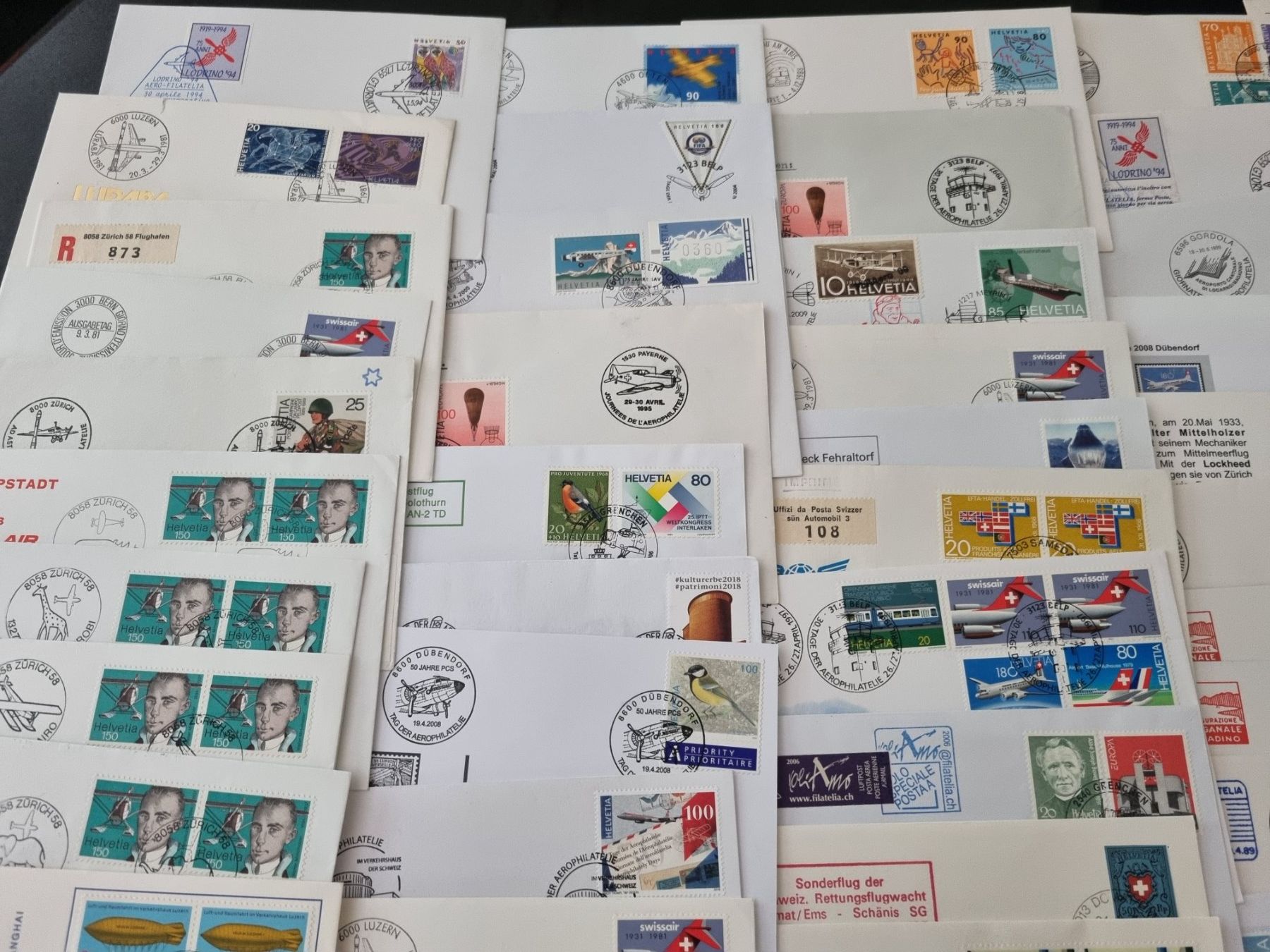 Tutti i francobolli: Sammlung mit 140 "neueren" CH Flugpost Briefe/Karten – Usato da Gümligen venduto da Geniusbuy 8
