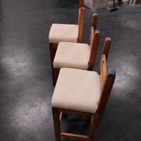Barhocker, Holz, Bezüge Wildseide