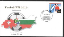 Sonderbrief Fussball WM 2010 Vorbereitung Schweiz Bulgarien