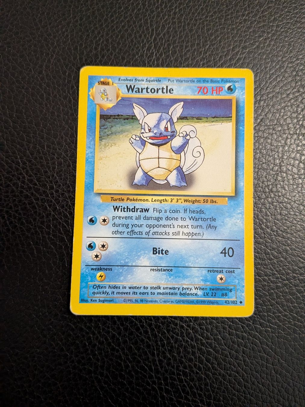 Pokémon Carte collezionabili: Base Set Wartortle 42/102 Ab 1 – Usato da Paradiso venduto da Pkmn10