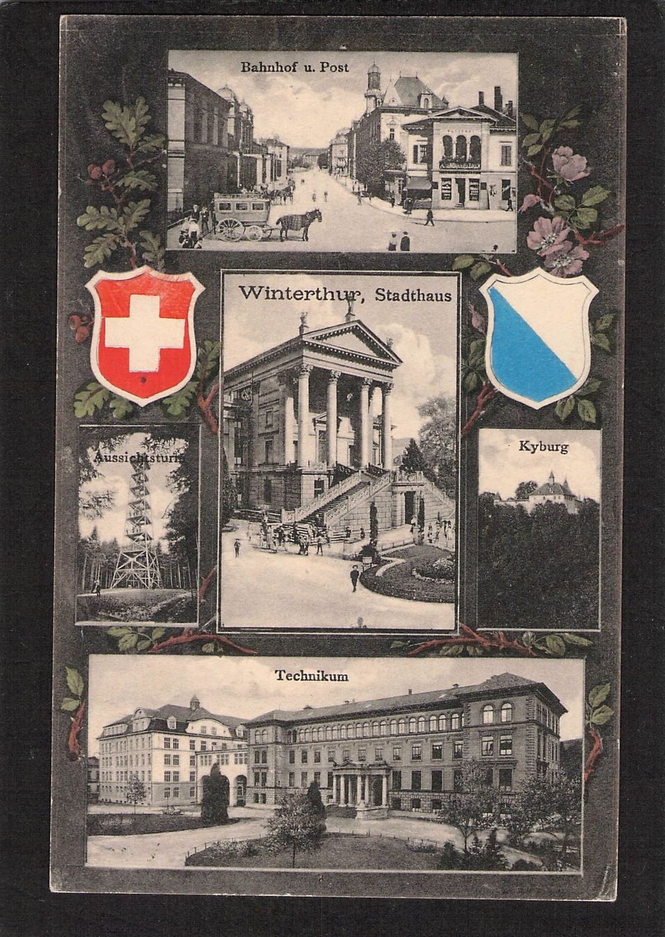 Cartoline postali: .Winterthur ZH , gel. 1915 , 5 bild – Usato da Reichenburg venduto da Pipo-67