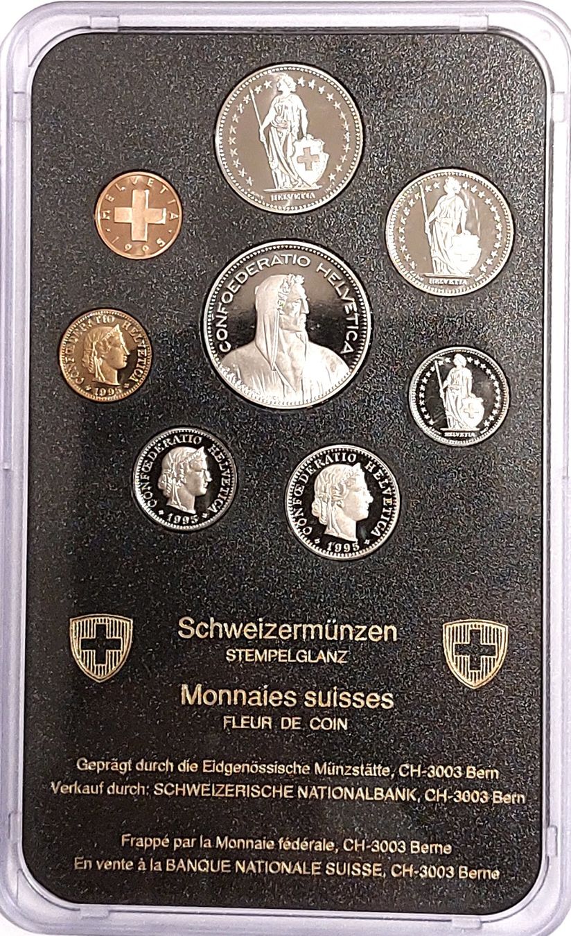 Tutti le monete: Münzsatz Schweiz 1995 stgl. – Nuovo (secondo la descrizione) da Arch venduto da coinsandmore 1