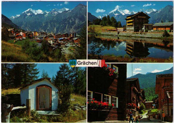 Ansichtskarten: Grächen - 4 Bild AK – Gebraucht aus Binningen von Mountainrider