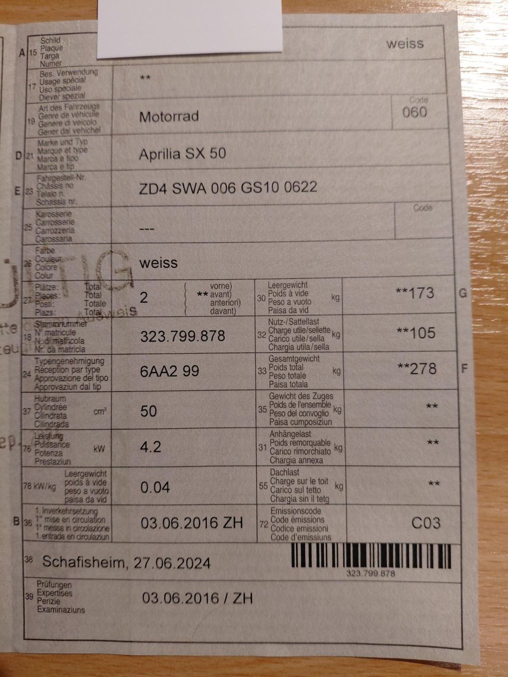 Strada: Aprilia SX 50 – Usato da Bremgarten AG venduto da CBBremgarten 9