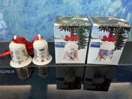 4 Hutschenreuther Glocken Weihnachtsdeko Christbaumdeko Deko