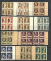 1915-1930, Aufbrauchsausgaben, Viererblöcke, SBK 100.-