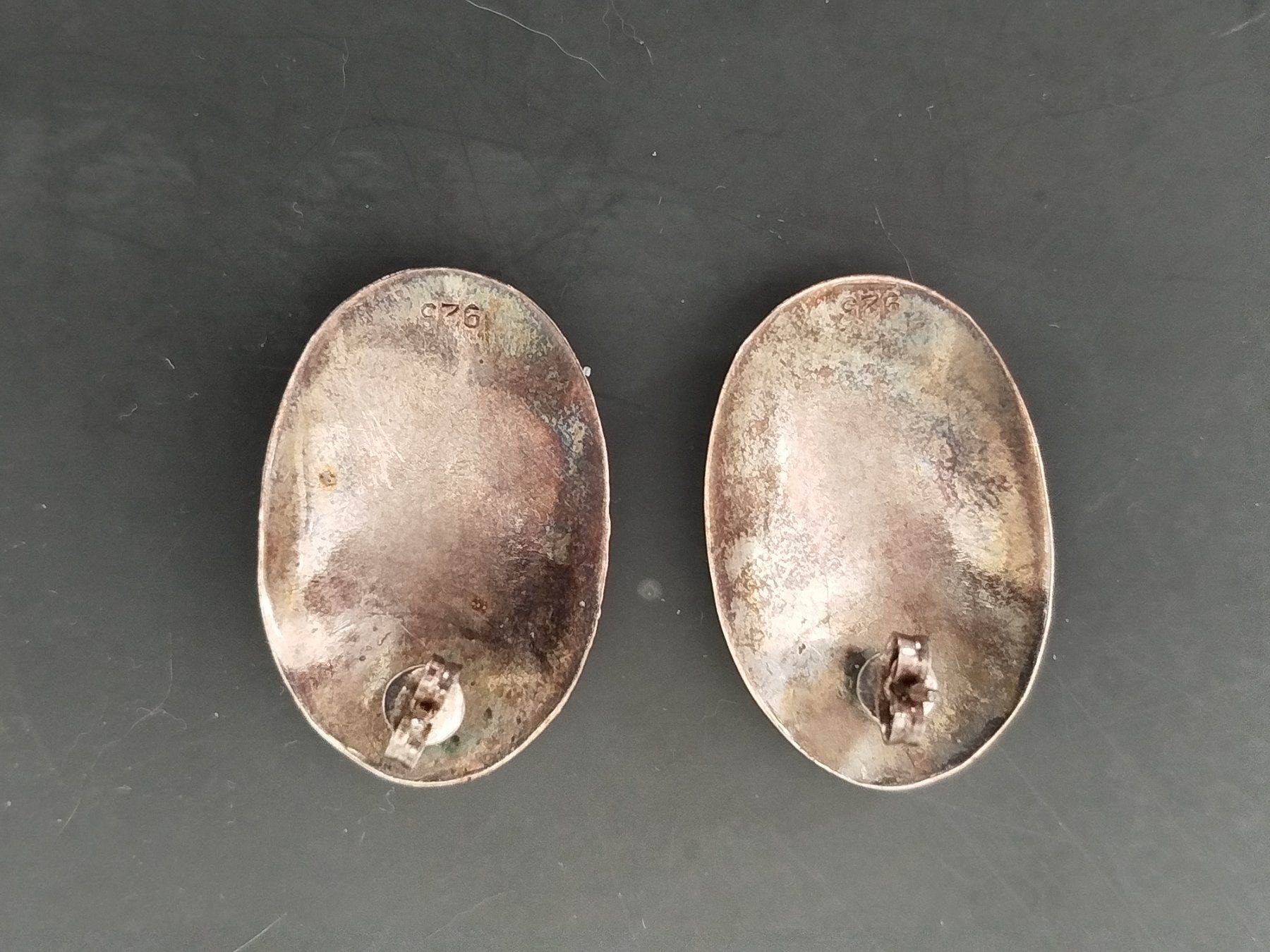 Boucles d'oreille: Vintage Silber Ohrstecker mit Malachit – D'occasion à Muhen par Monadh 3