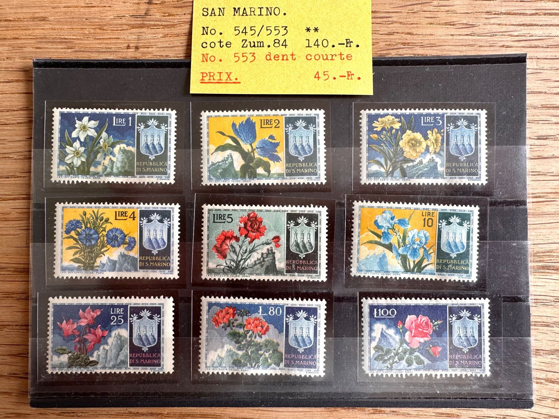 Tutti i francobolli: Timbres fleurs San Marino – Usato da Boudry venduto da Mandarine56