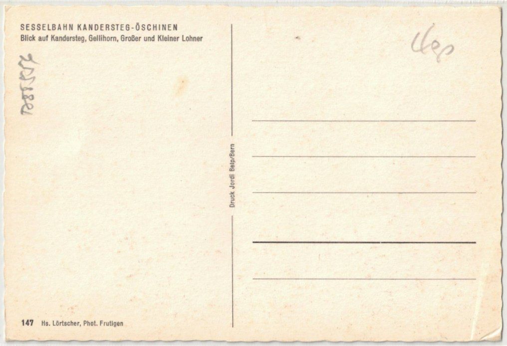 Cartoline postali: Kandersteg - Sessellift Oeschinen – Usato da Binningen venduto da Mountainrider 1