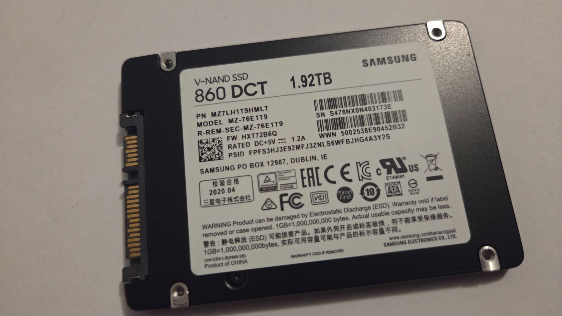 Samsung Harddisks: Samsung 2tb SSD Sata – Gebraucht aus Neuchâtel von A.S.J 1