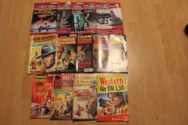 diverse Western und Krimis, 15 Stück