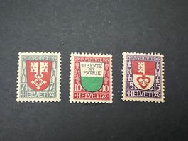 Pro Juventute 1919  Nr. 12-14 Falz * (4605)
