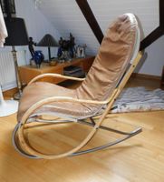 Design Nonna Schaukelstuhl Leder Stoff