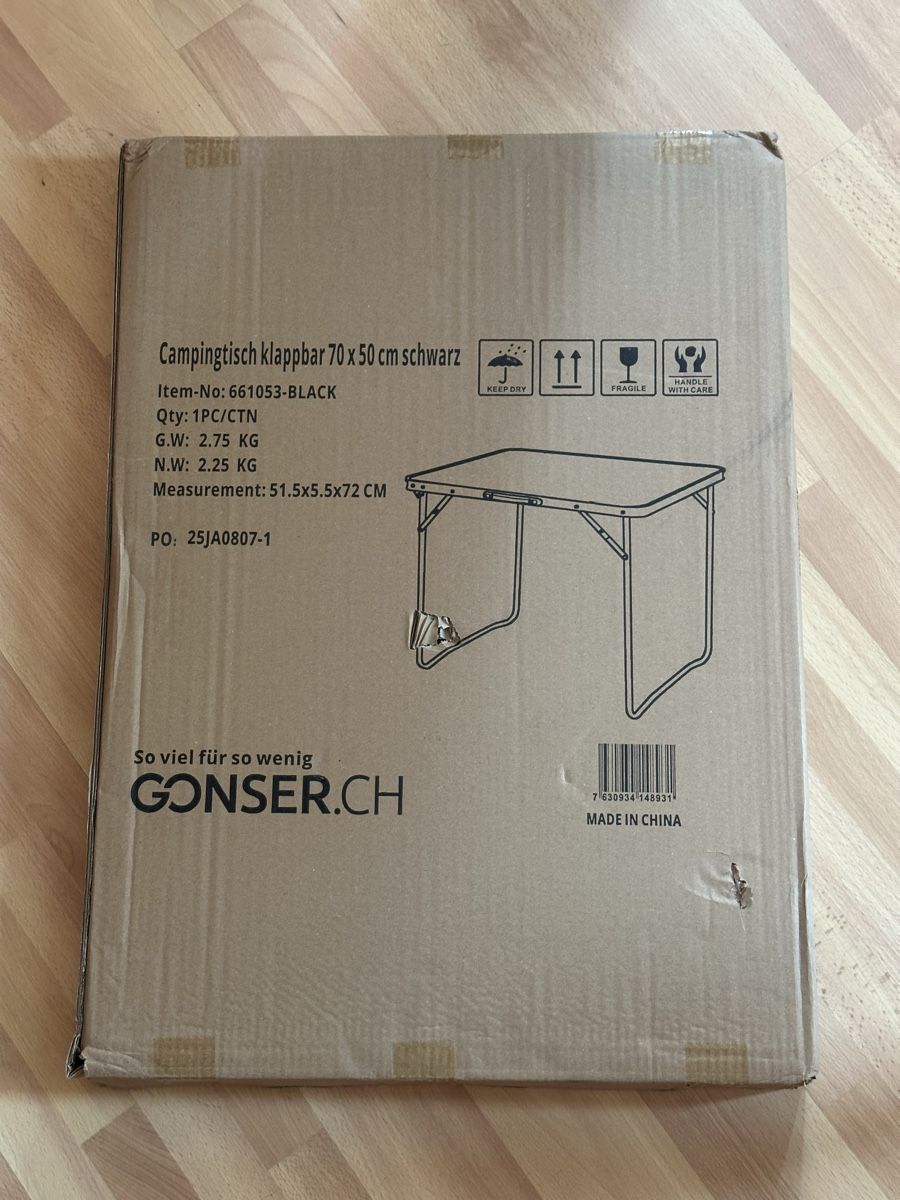 Tische: Campingtisch klappbar 70x50 cm neu – Neu und originalverpackt aus Elsau von dde_b8cd