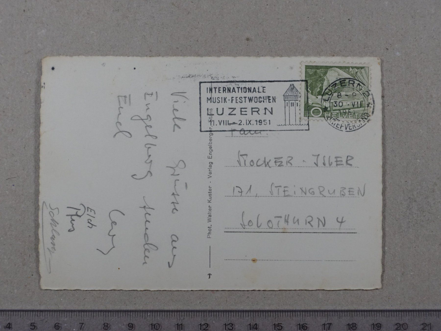 Cartes postales: Engelberg, 1951 – D'occasion à Lenzburg par fh1 1