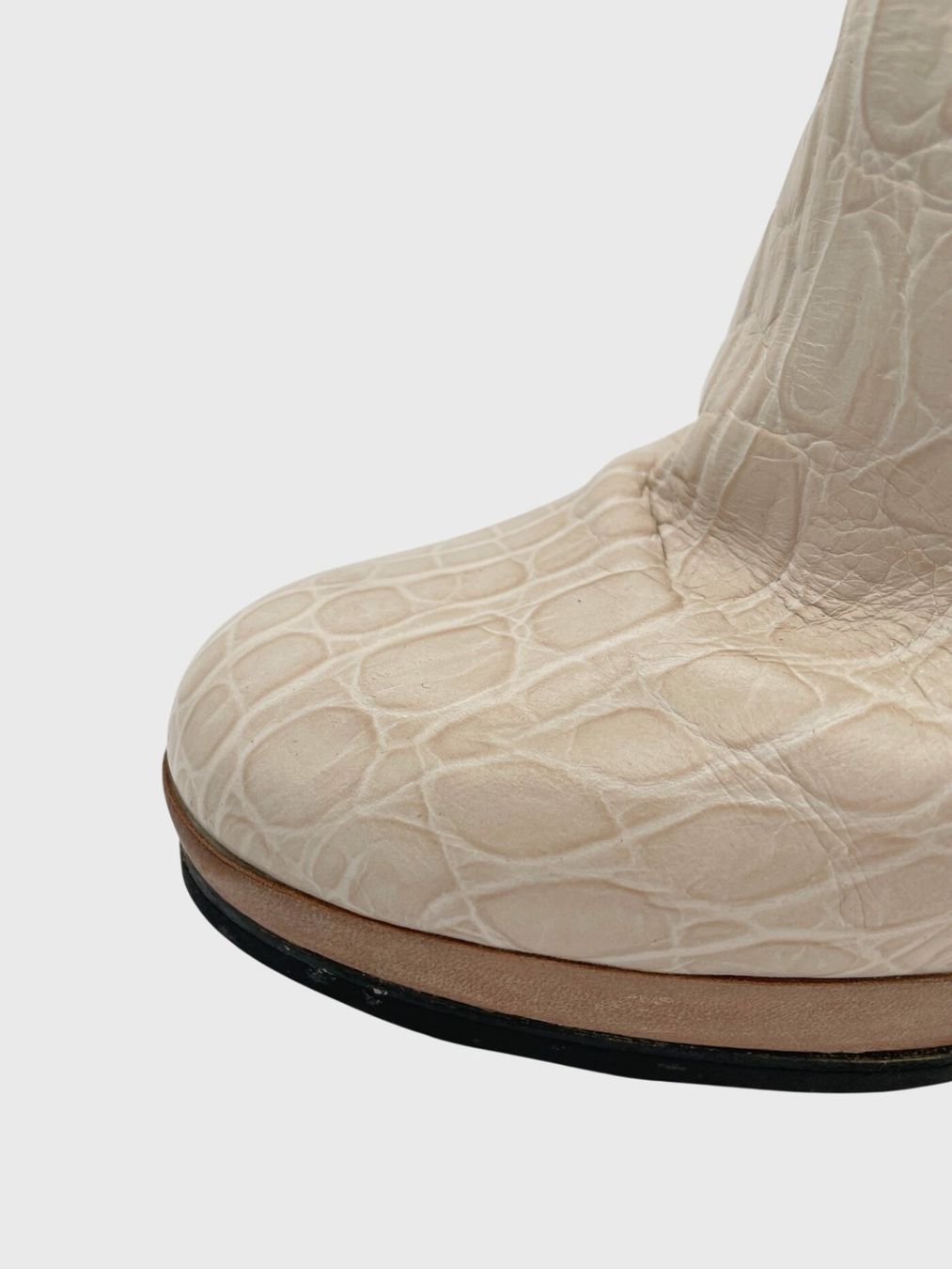 Patrizia Pepe Chaussures femmes: Patrizia Pepe Croc-Effect Wedge Ankle Boot EU 36.5 Beige – D'occasion à Zürich par shoe_shop 6