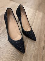 Stiletto jeansblau mit Glitzer