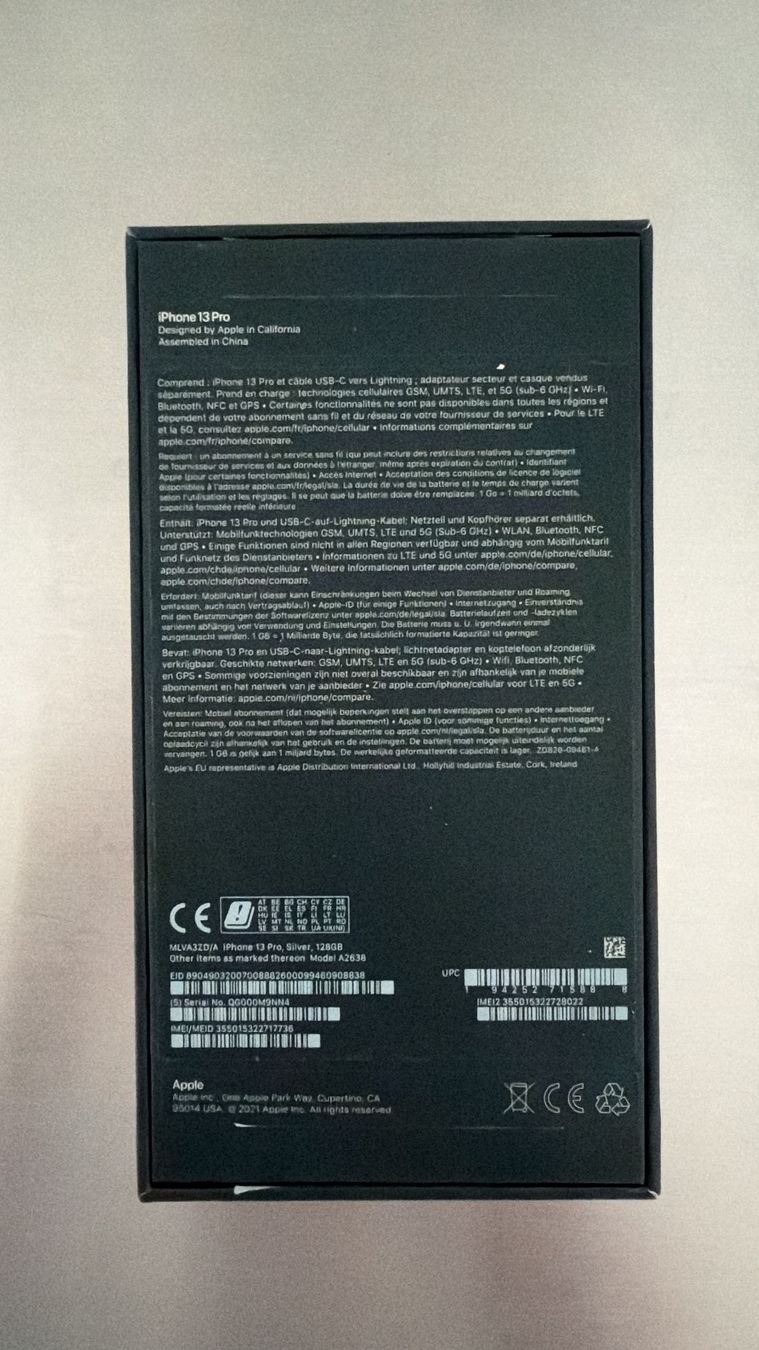 Apple Telefoni cellulari / Smartphones: iPhone 13 Pro 128GB - Kameraschaden – Usato da Baar venduto da MoonLanding 5