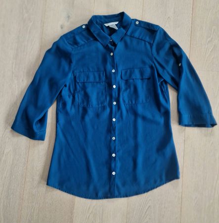 3/4 Bluse H&M blau Gr. 36 (Damen)