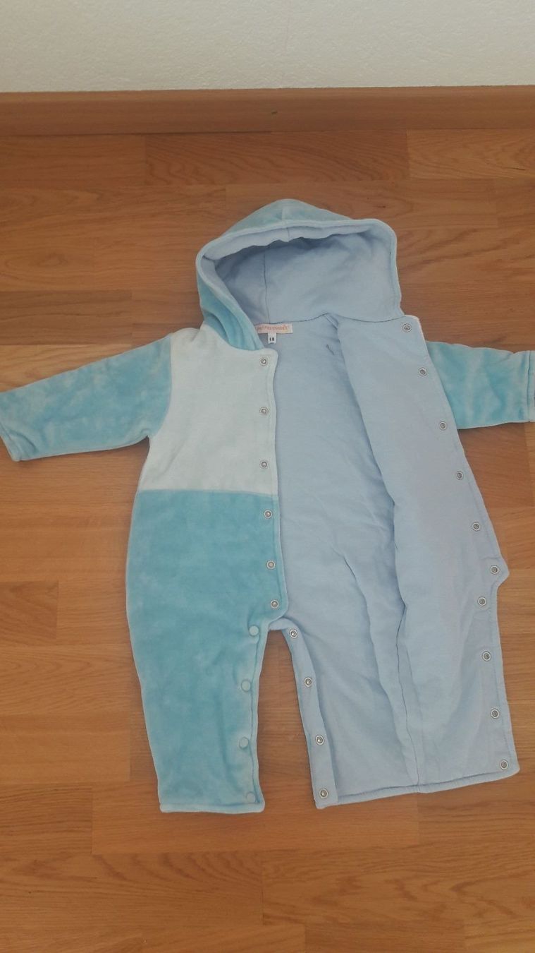 Strampler: Overall Übergangsanzug blau 6 Monate – Gebraucht aus Buchs Sg von Valedi 1