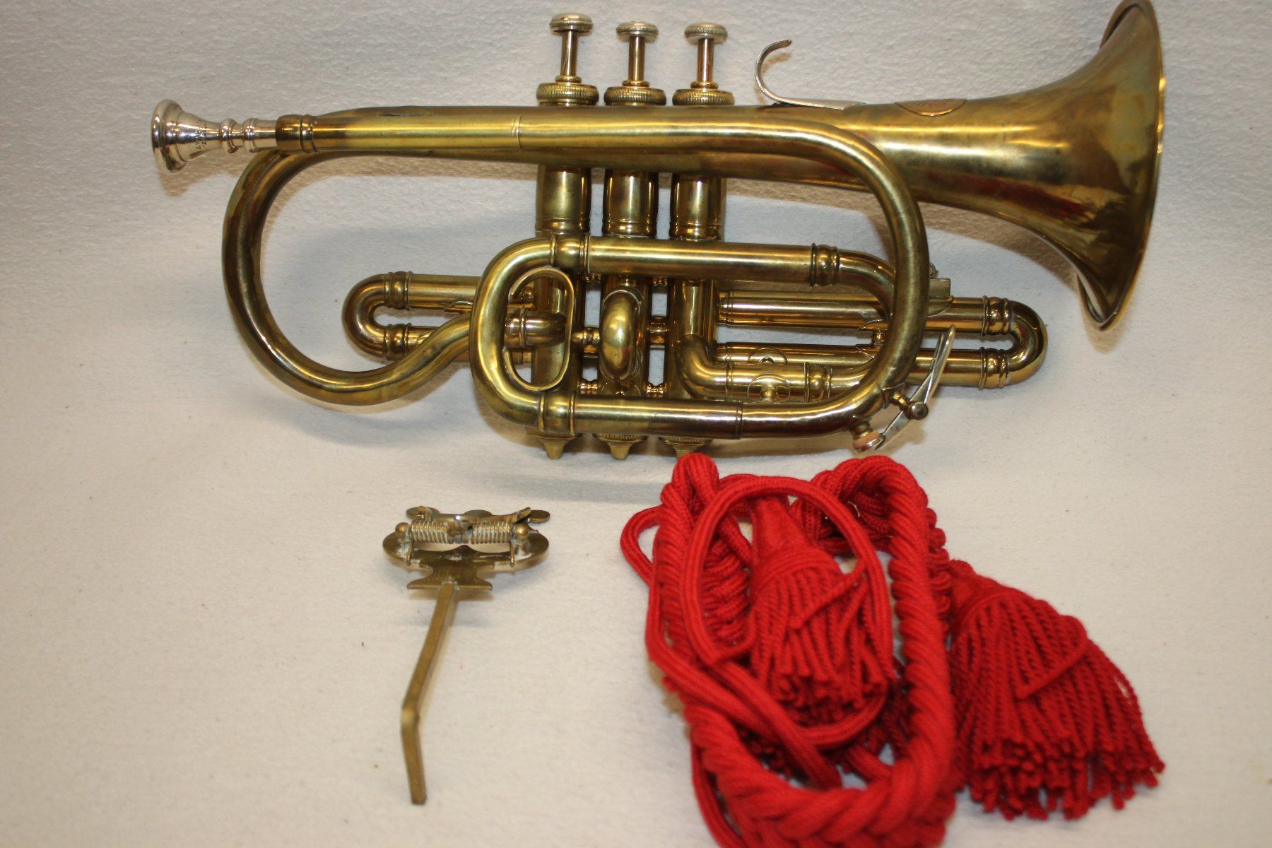 Schweizer Armee Strumenti musicali: Cornet Fabrikant N. Wahlich Zürich – Usato da Thun venduto da Fbchm 1