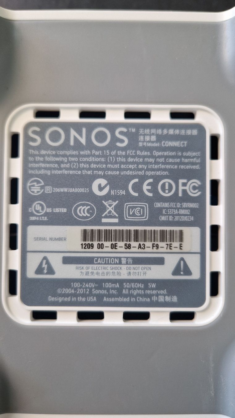 Sonos Lettore multimediale & Streamer: Sonos CONNECT ZP90 Gen 1 – Usato da Willerzell venduto da Knudy1 2