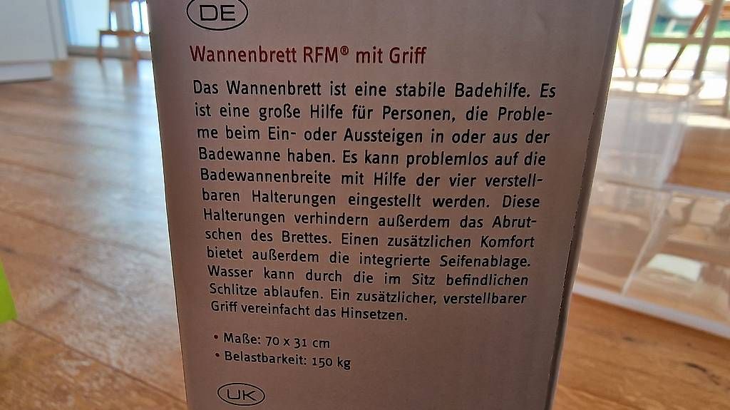 Vasche da bagno: Wannenbrett mit Griff – Usato da Hausen AG venduto da Niruta 1