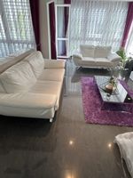 Ledersofa 2-Sitzer weiss guter Zustand