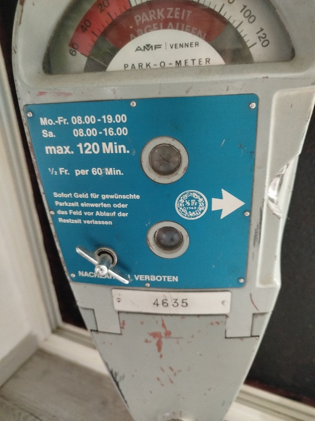 Alte Parkuhr AMF Venner Park-O-Meter - Zürich (Gebraucht) in Glashütten ...