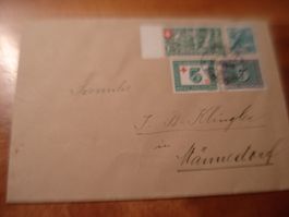 schön grün frankierter Brief 1945