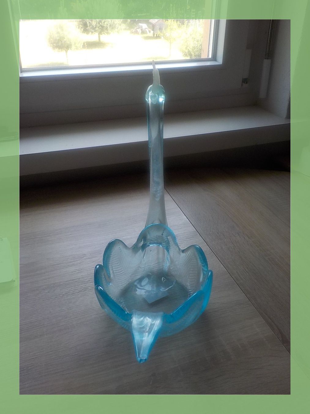 Statuette: Glasfigur Schwan Dekoration blau gebraucht – Usato da Bülach venduto da Freieck 2