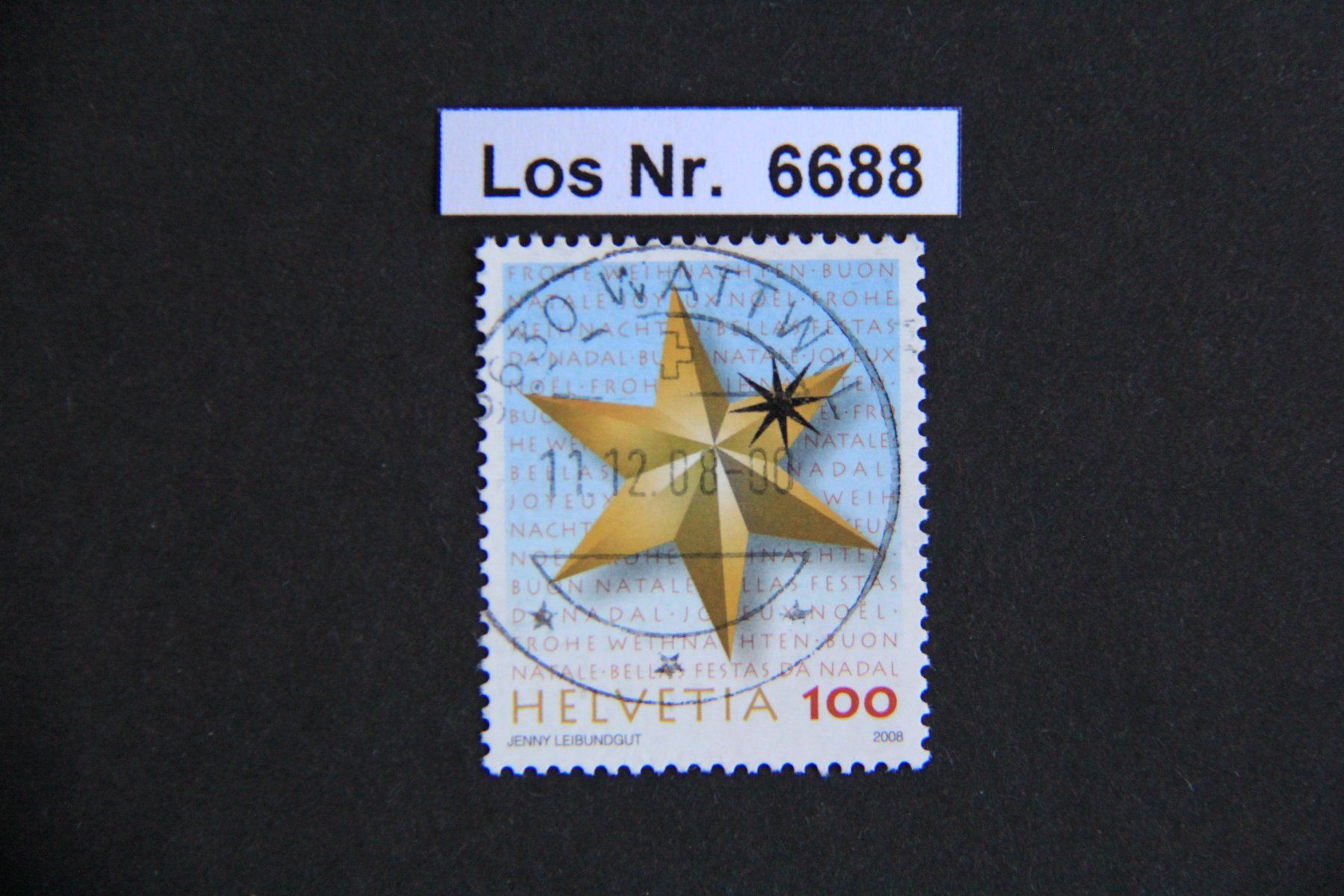 Tutti i francobolli: CH 2008 sauberer Vollstempel                        Los 6688 – Usato da Volken venduto da jukon65