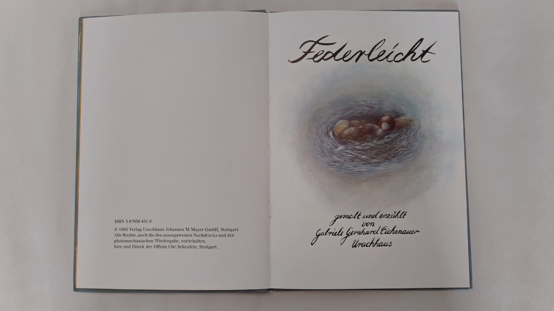 Libri: Federleicht / Bilderbuch von  Gabriele Gernhard Eichenauer – Usato da Bellach venduto da JingleJerry 2