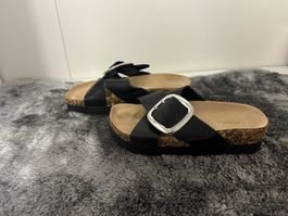 Damen Sandalen Catwalk schwarz mit Schnalle Grösse 39