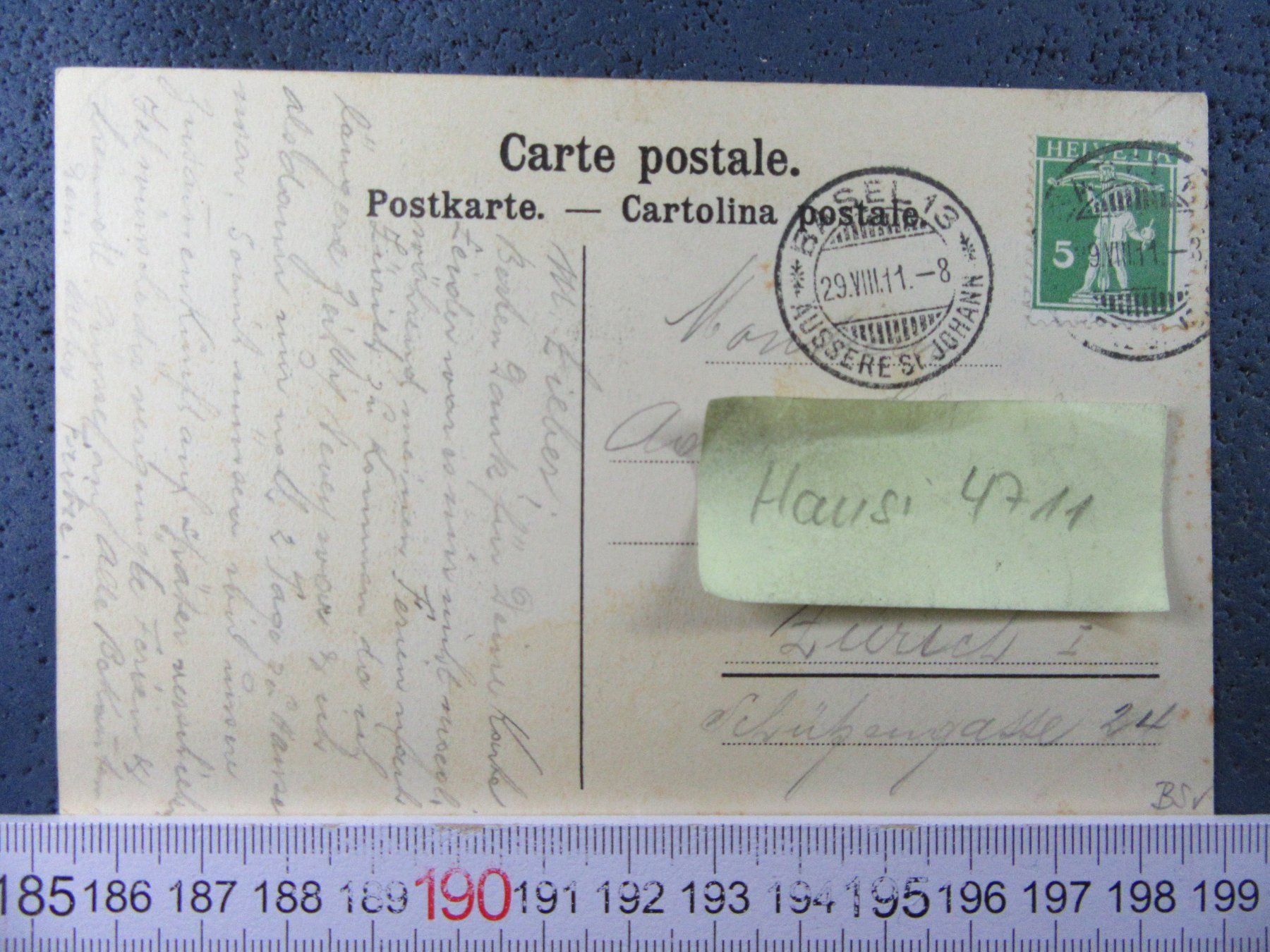 Cartoline postali: 2ter BASLER VOLUMENTAG ST.JAKOBSFEIER 1911 AK-BS – Usato da Ettingen venduto da Hausi4711 2