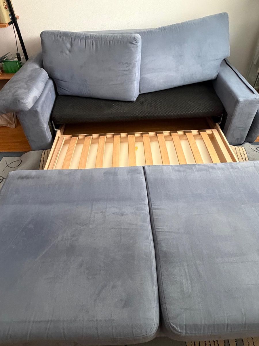 Divani: Schlafsofa blau 2-Sitzer mit Bettfunktion – Usato da Horgen venduto da CS75 3