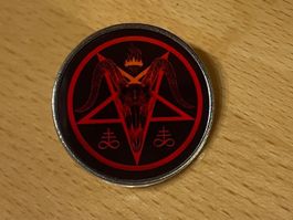 Baphomet Pentagram  Pin Anstecker Rock Band
