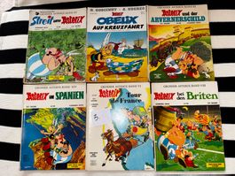 6 Asterix en allemand albums mous anciens lot no 3