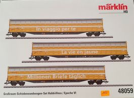 MÄRKLIN: CH POSTWAGEN-SET 3-TEILIG 48059 NEUWERTIG/OVP