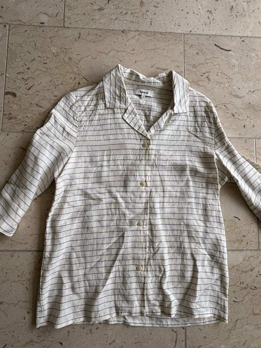 Camicette: Samuji Bluse Gr. 38, Sommerbluse aus Leinen und Seide. – Nuovo (secondo la descrizione) da Zürich venduto da marykari37