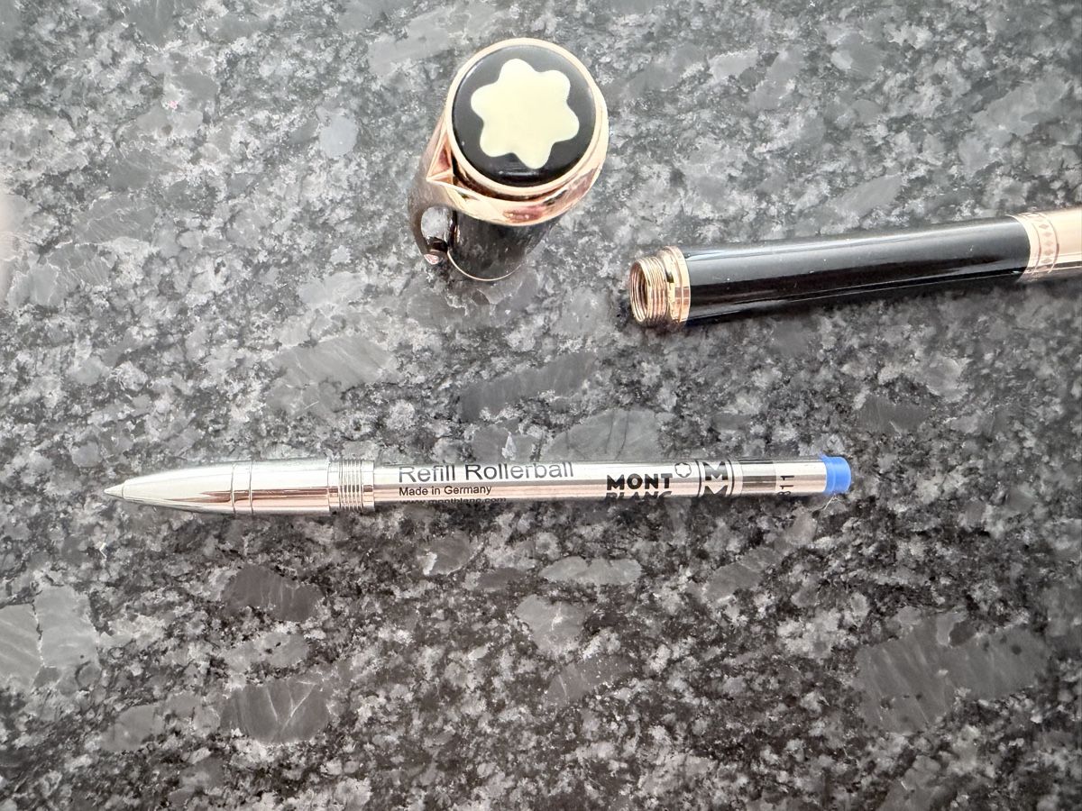Montblanc Penna & Evidenziatori: Montblanc Rollerball Elegant mit Rosa Stein – Usato da Zürich venduto da Fisch2023 7