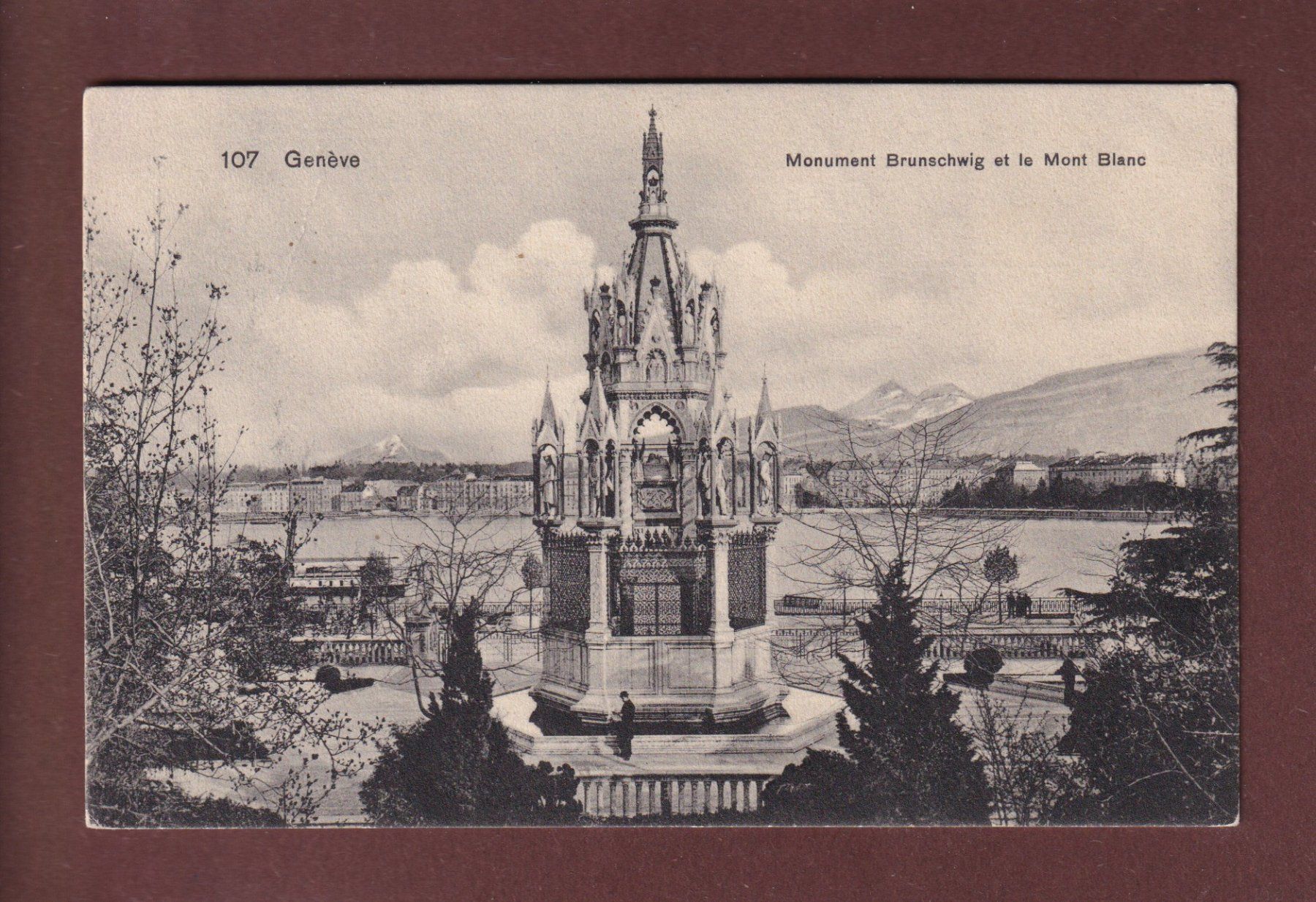 Cartoline postali: GENEVE - Monument Brunswick - 1907 – Usato da Pully venduto da nicecards