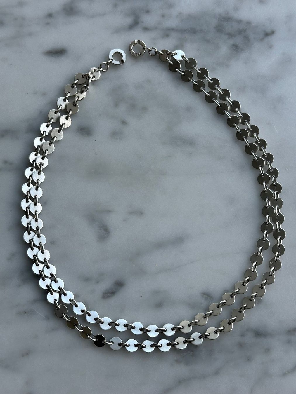 Hermès Catenine: Hermès Confetti Halskette, 925 Silber – Usato da Meilen venduto da aveneg 1