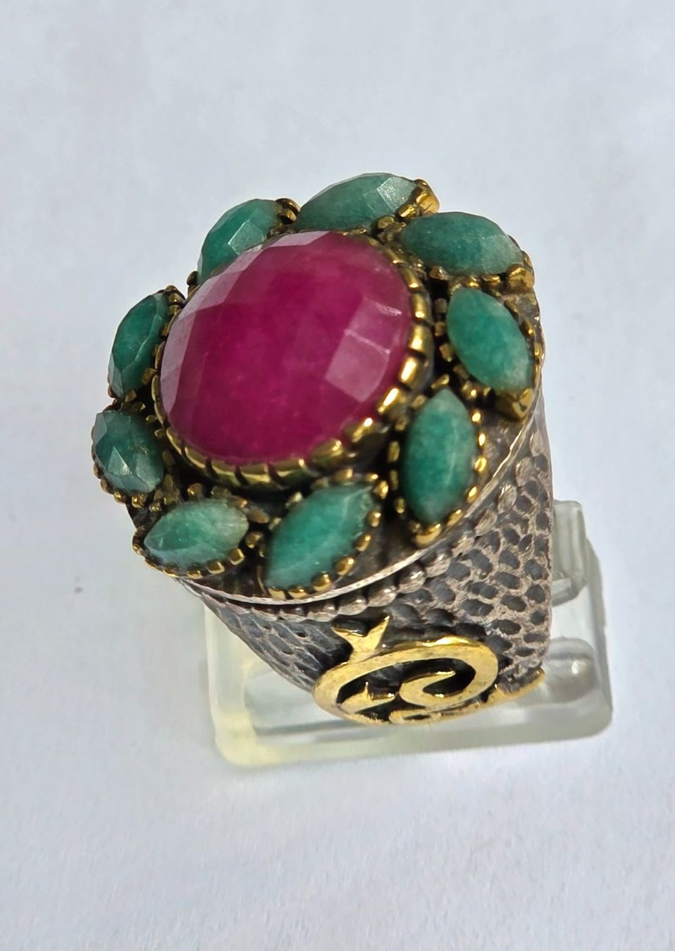 Bagues: Rubin Smaragd Fingerring – Neuf (Voir description) à Zürich par adriben 8