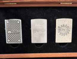 ZIPPO MARLBORO SAMMLER SET 3-FEUERZEUGE IN HOLZBOX
