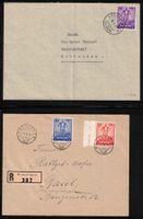 Pro Patria 1936, Satz auf 2 Briefen, W2-W4