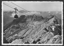 Säntis Schwebebahn Blick auf Glarneralpen Feldpoststempel